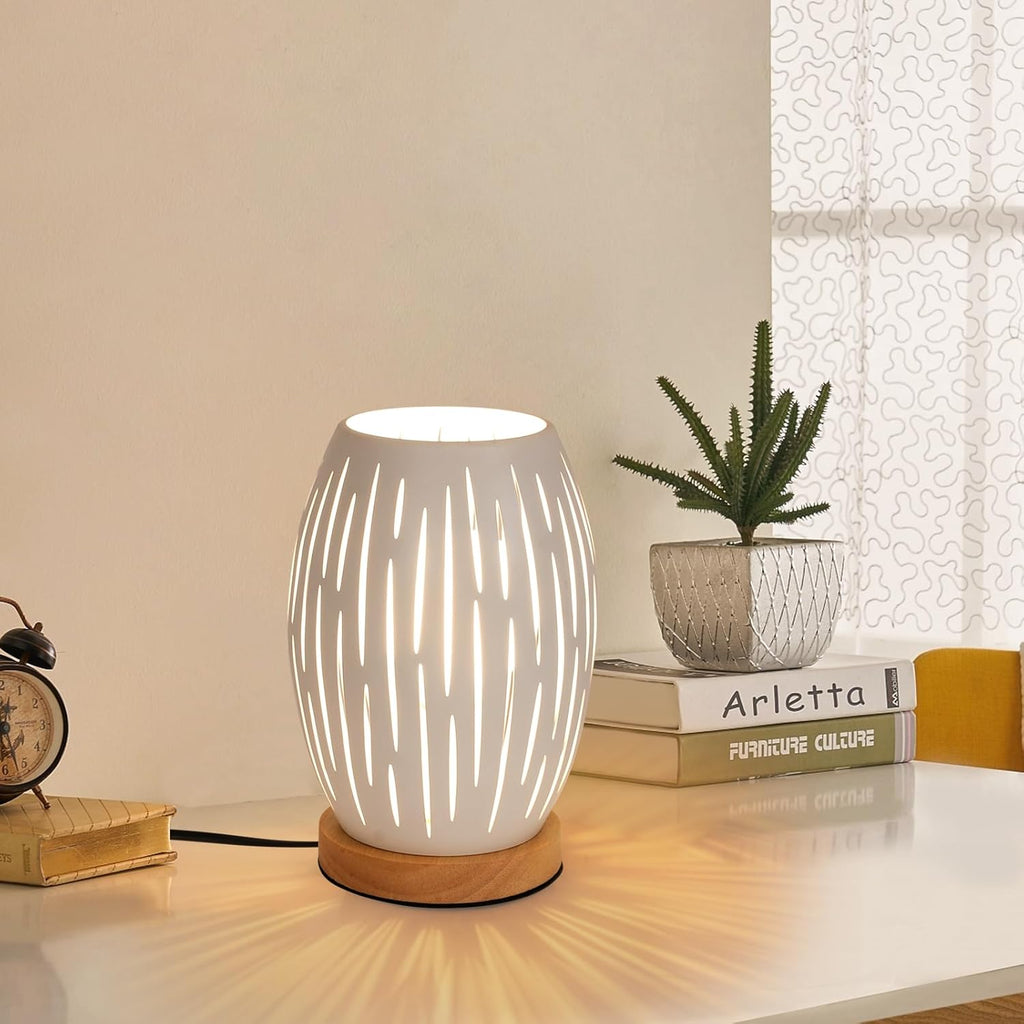 Table Lamps - White Metal Frame