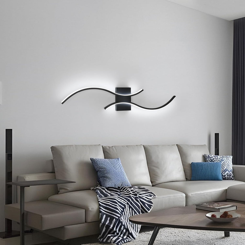 Wall Light - Black Aluminium Frame, White Light