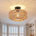Ceiling Light - Black Wood Frame