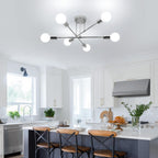 Ceiling Light - Chrome Metal Frame