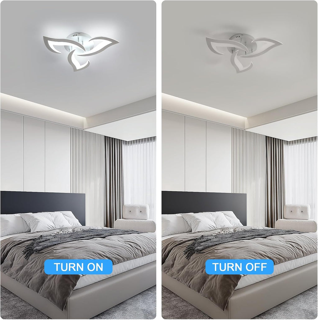 Ceiling Light - White Acrylic Frame, White Light