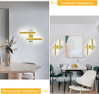 Wall Light - Gold Acrylic Frame, White Light