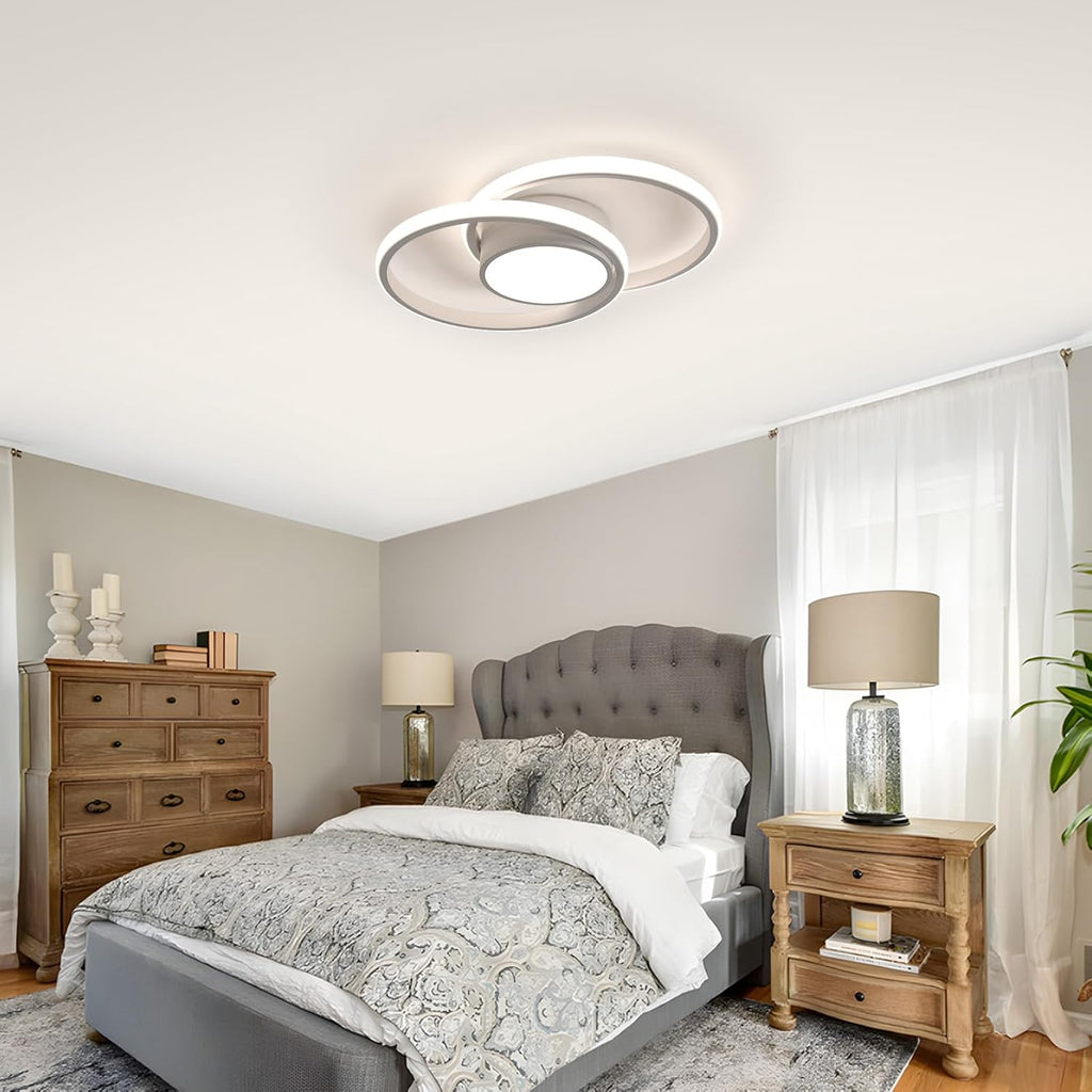 Ceiling Light - White Aluminium Frame, Natural Light
