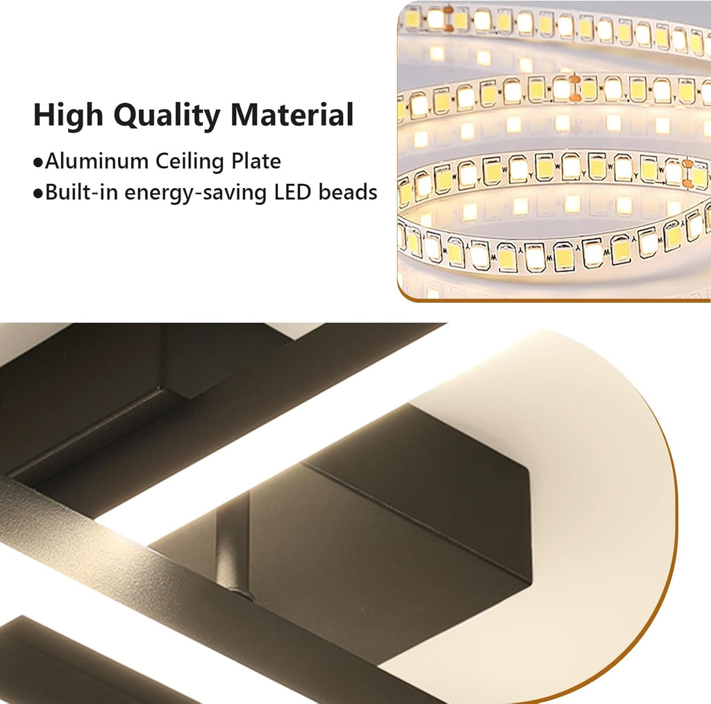 Ceiling Light - Black Acrylic Frame, Tunable and Dimmable