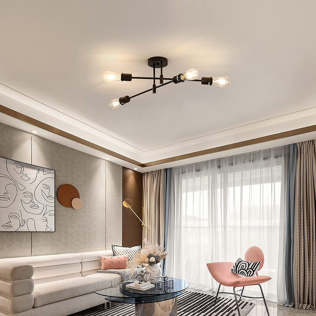 Ceiling Light - Black Metal Frame