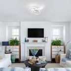 Ceiling Light - White Aluminium Frame, White Light
