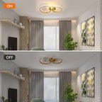 Ceiling Light - Gold Acrylic Frame, Warm Light