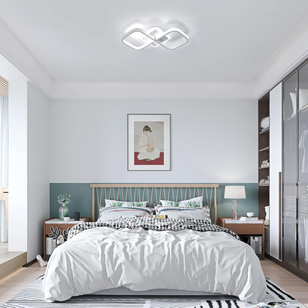 Ceiling Light - White Acrylic Frame, Tunable and Dimmable