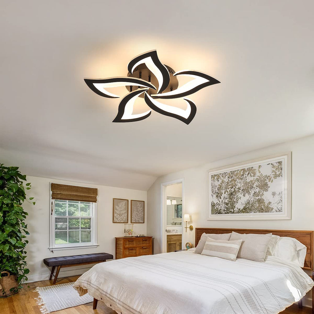 Ceiling Light - Black Acrylic Frame, Warm Light
