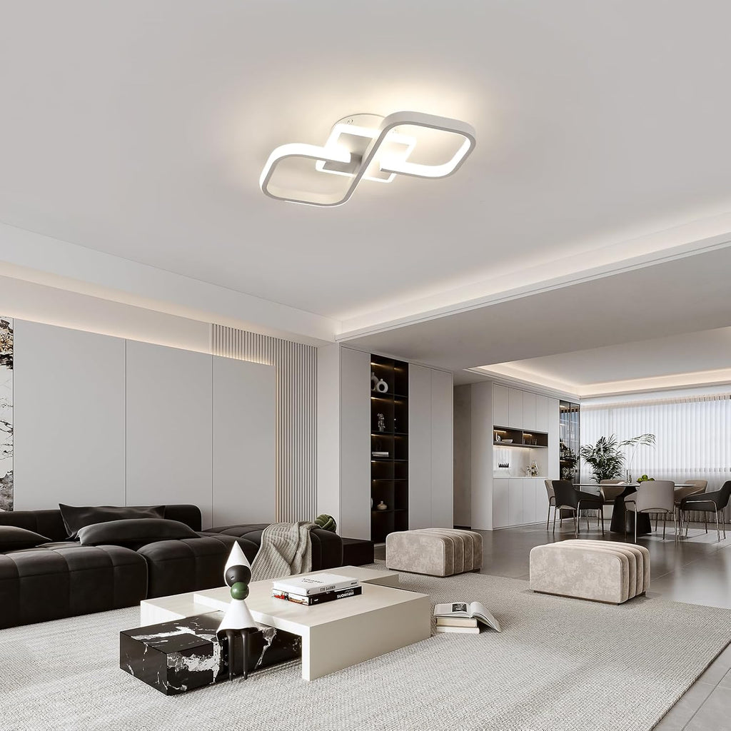 Ceiling Light - White Acrylic Frame, Natural Light
