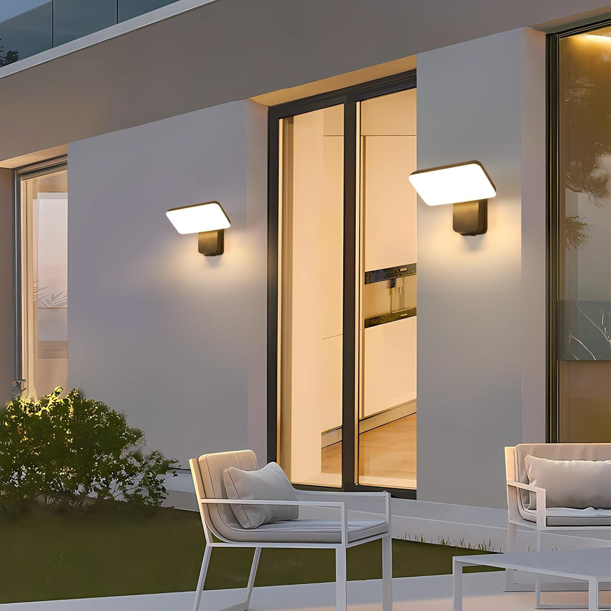 Wall Light - Black Metal Frame, Natural Light