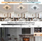 Ceiling Light - Black Acrylic Frame, Tunable and Dimmable