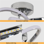 Ceiling Light - Chrome Aluminium Frame, Natural Light