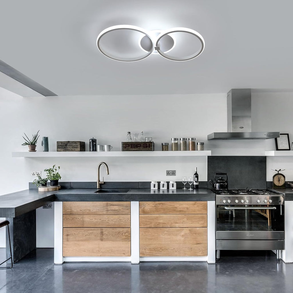 Ceiling Light - White Acrylic Frame, Tunable and Dimmable