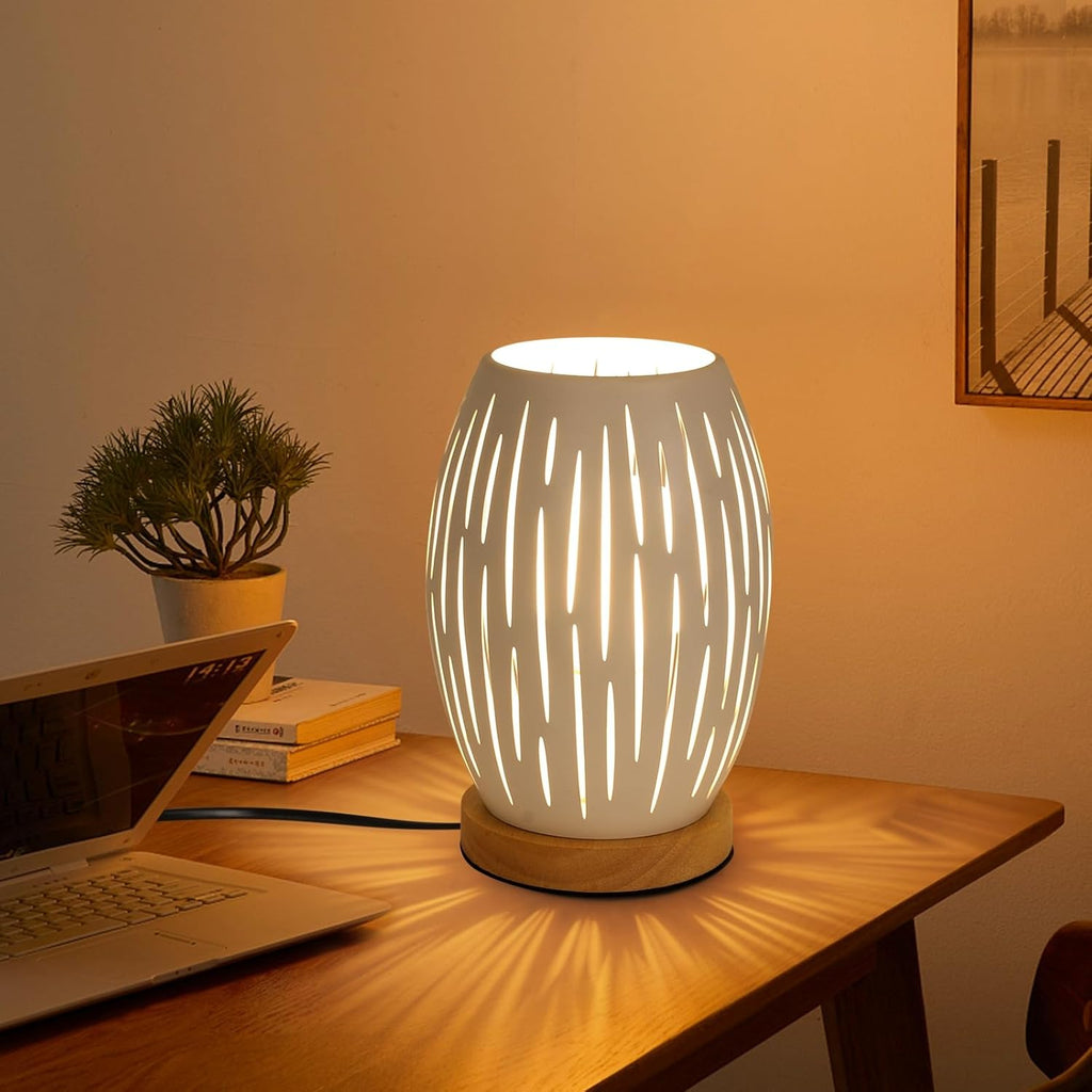 Table Lamps - White Metal Frame
