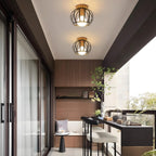 Ceiling Light - Black Metal Frame