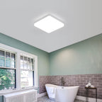 Ceiling Light - White Plastic Frame, White Light
