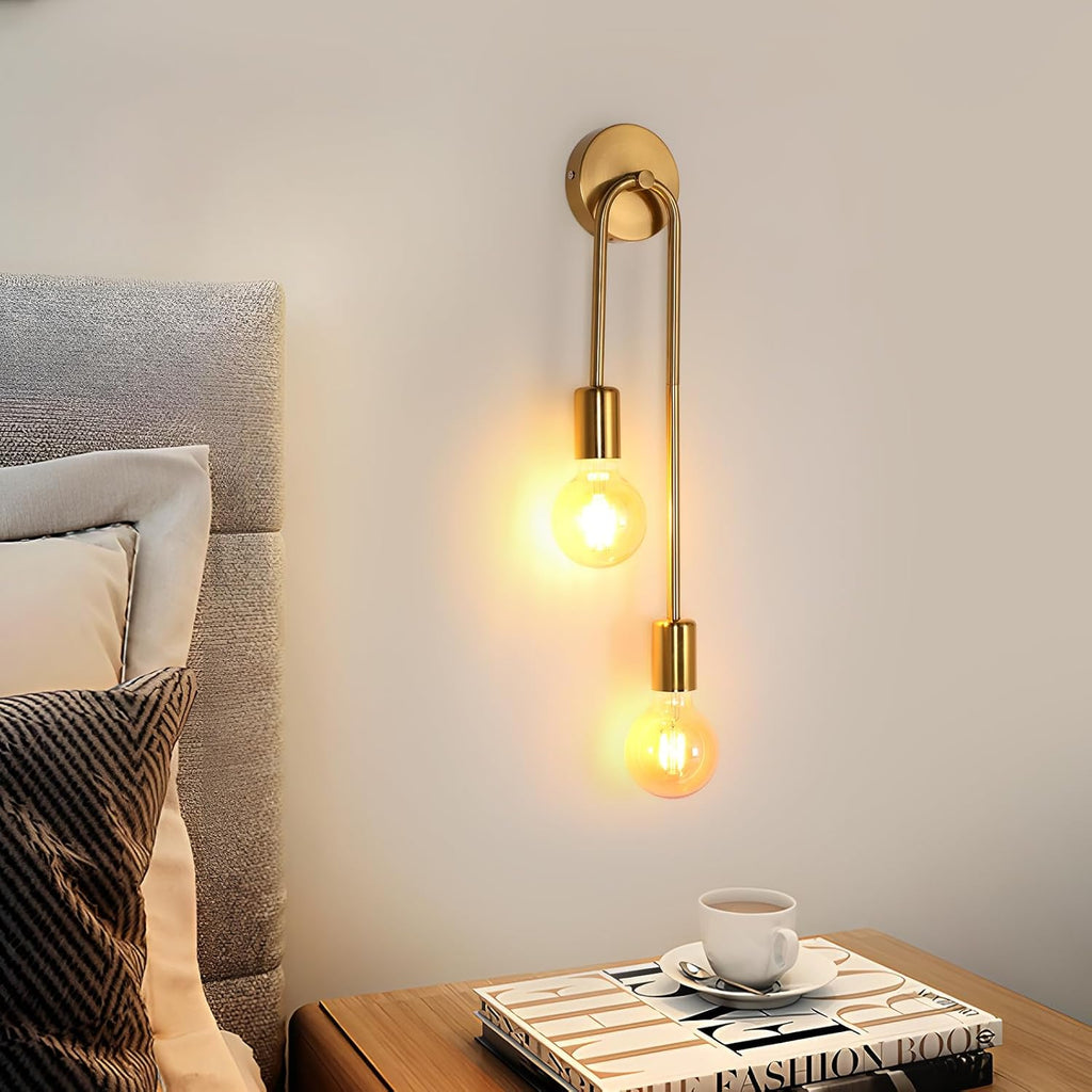 Wall Light - Gold Metal Frame