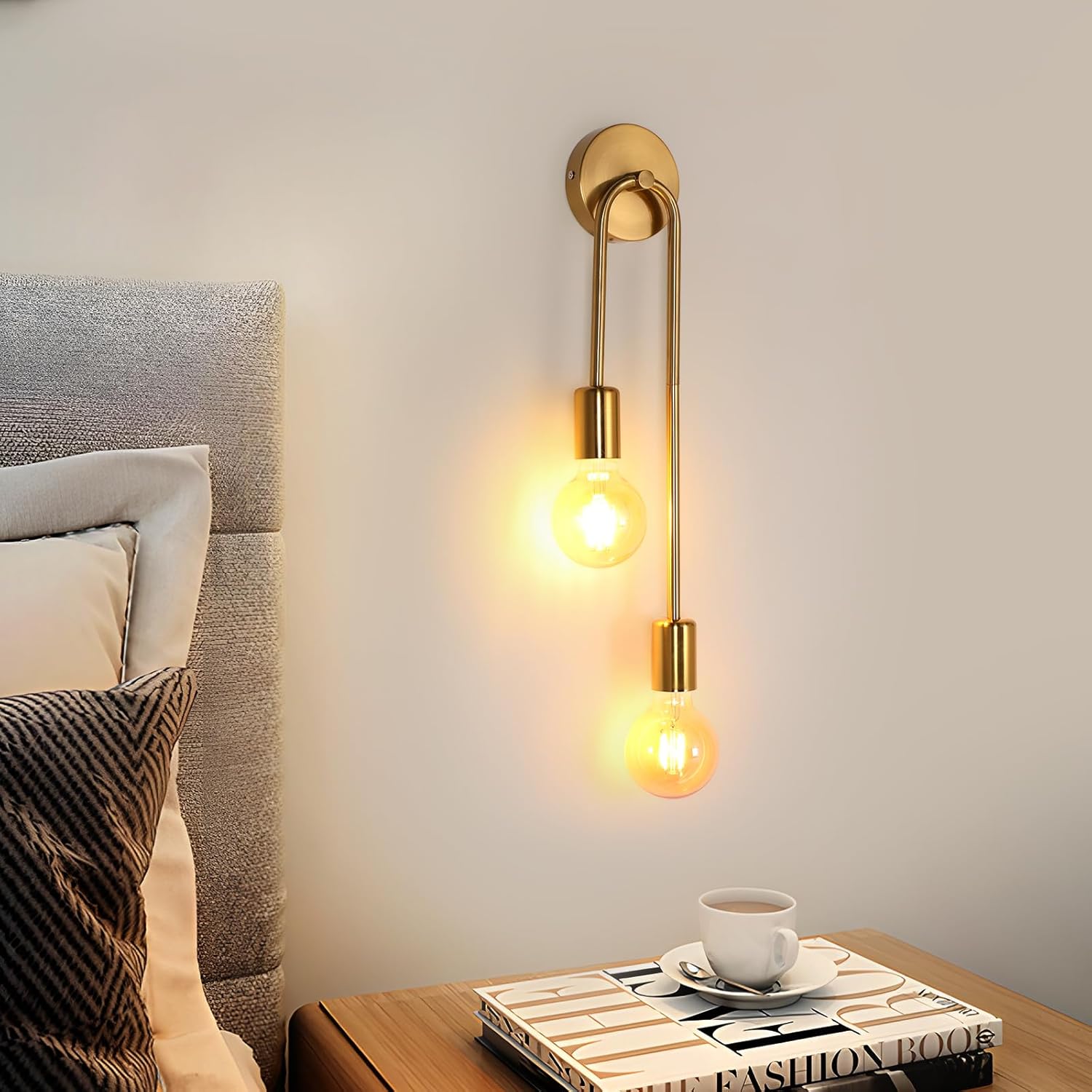 Wall Light - Gold Metal Frame
