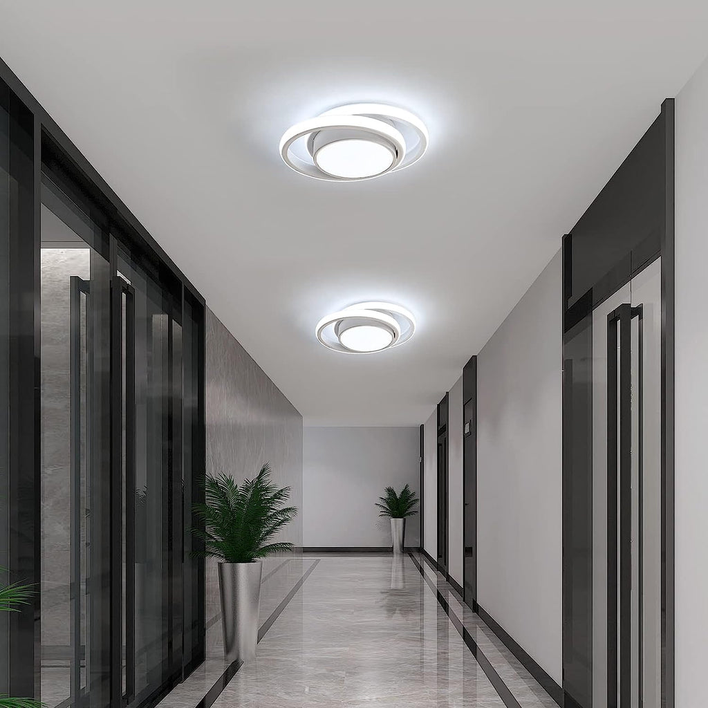 Ceiling Light - White Aluminium Frame, White Light