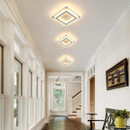 Ceiling Light - White Acrylic Frame, Warm Light