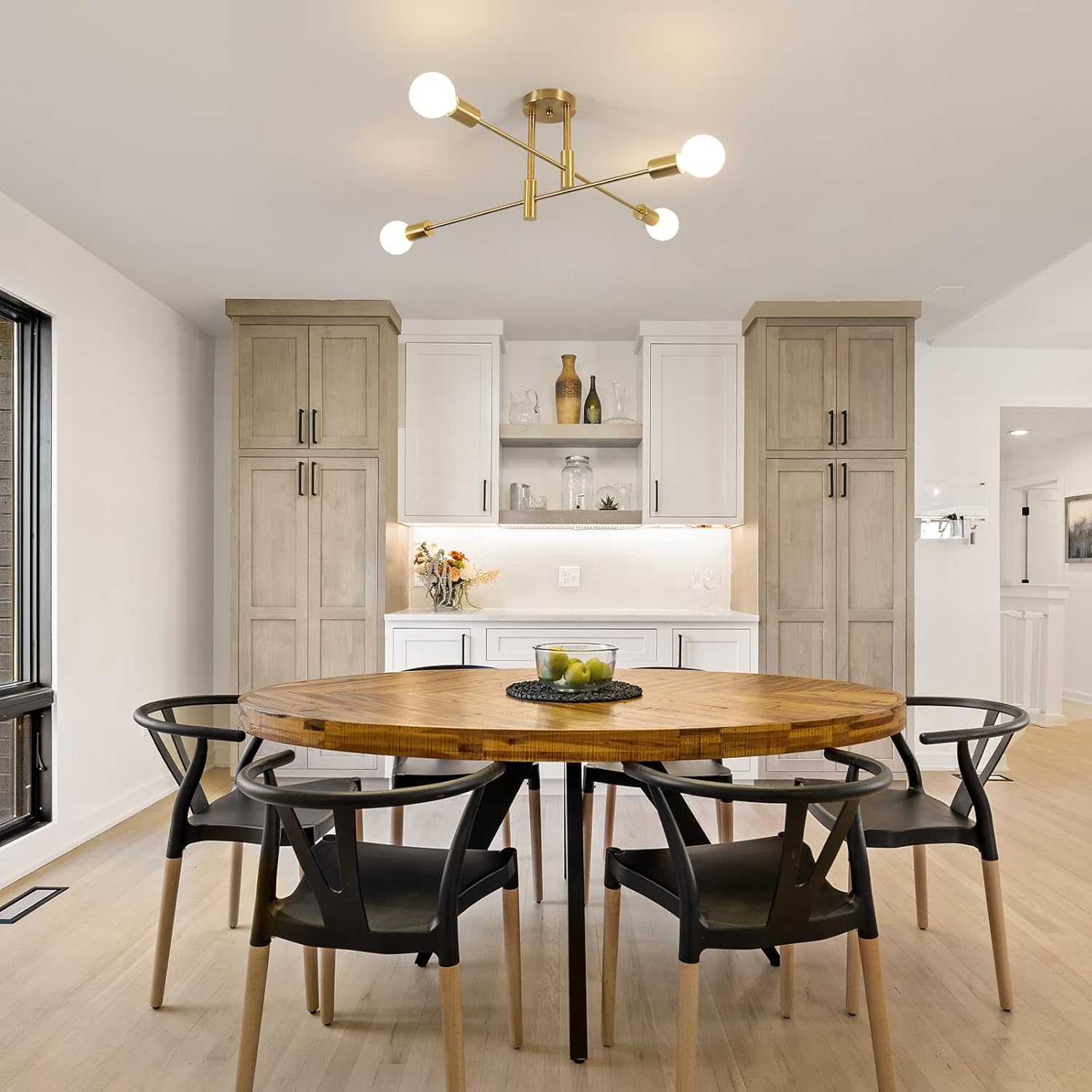 Ceiling Light - Gold Metal Frame