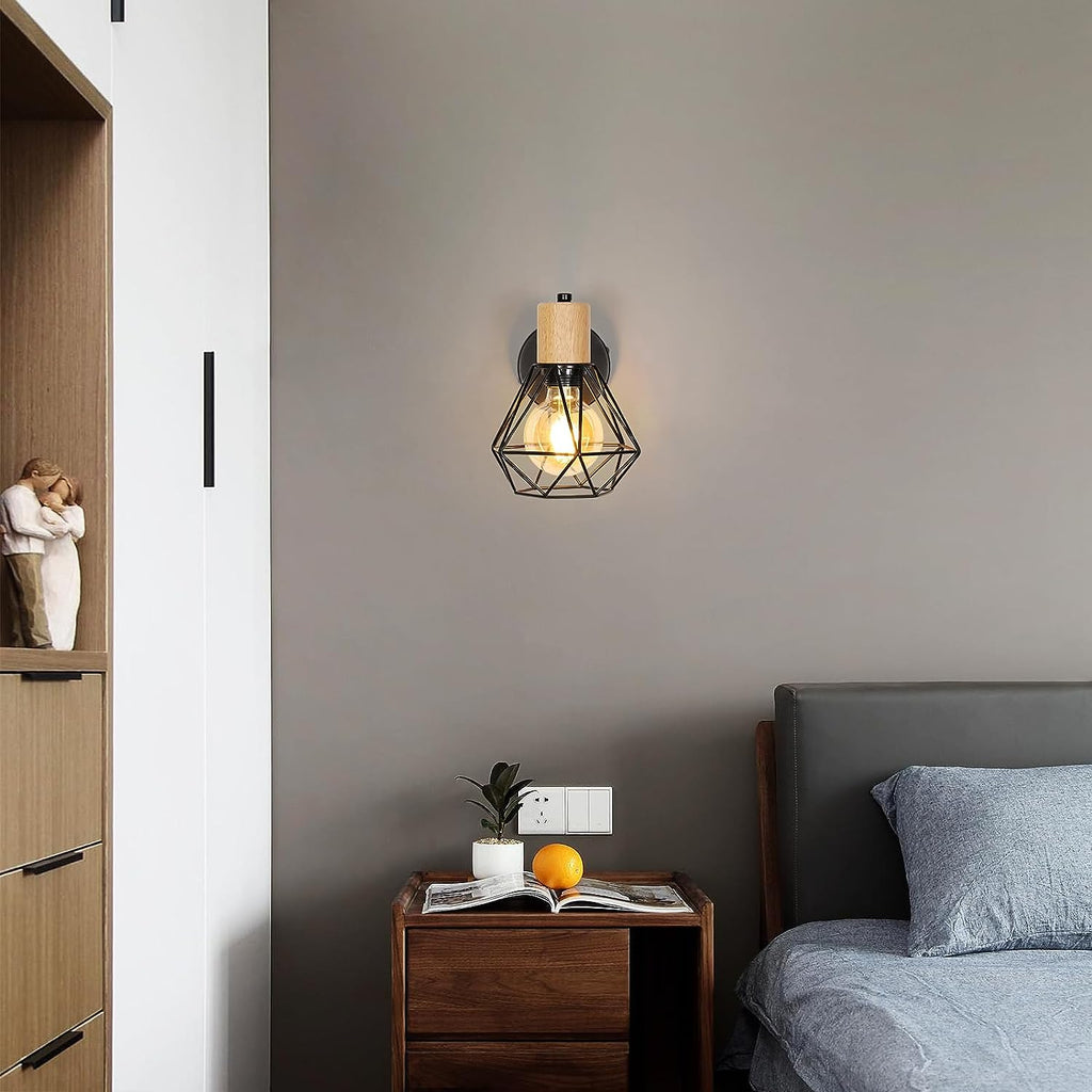 Wall Light - Black Metal Frame