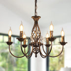 Chandeliers - Black & Gold Metal Frame