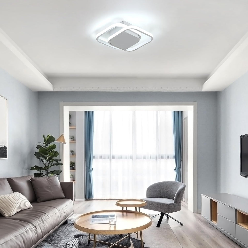Ceiling Light - White Aluminium Frame, Tunable and Dimmable