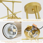 Ceiling Light - Gold Metal Frame
