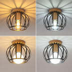 Ceiling Light - Black Metal Frame