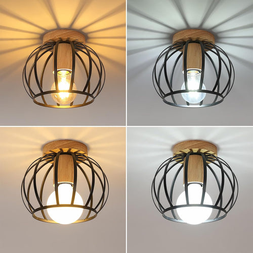 Ceiling Light - Black Metal Frame