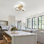 Ceiling Light - Gold Aluminium Frame, White Light
