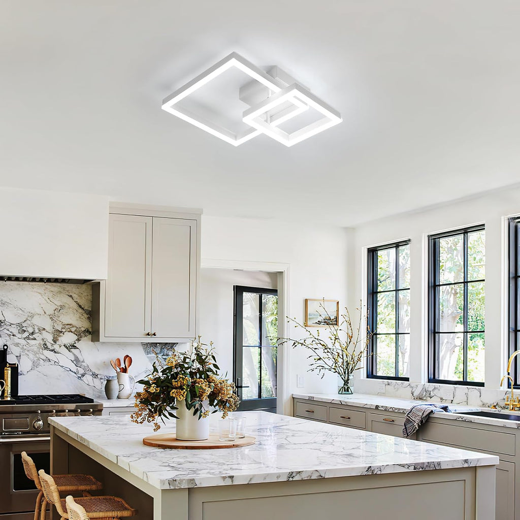 Ceiling Light - White Acrylic Frame, Tunable and Dimmable