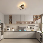 Ceiling Light - Black Aluminium Frame, Warm Light