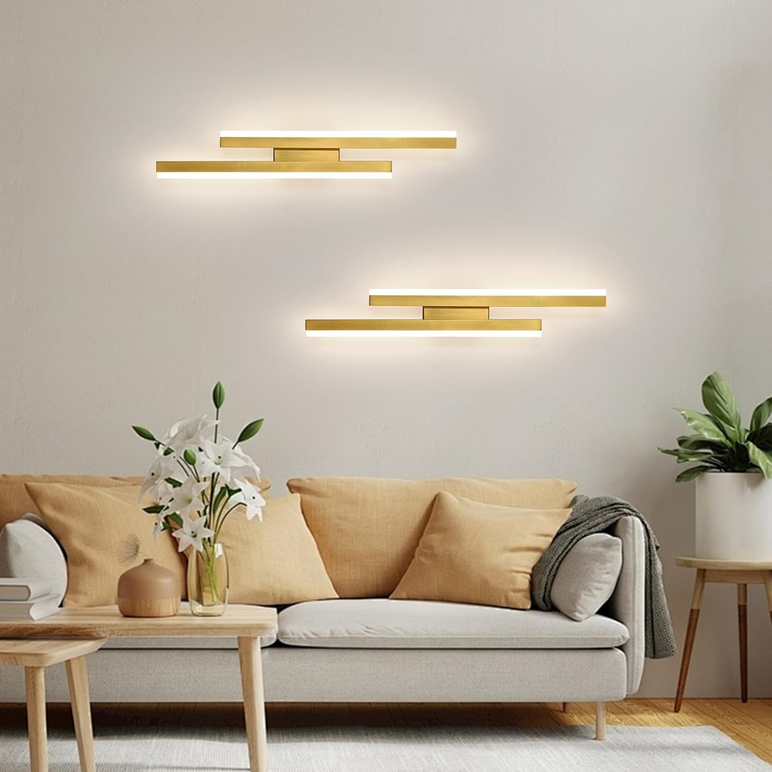 Wall Light - Gold Acrylic Frame, Tunable