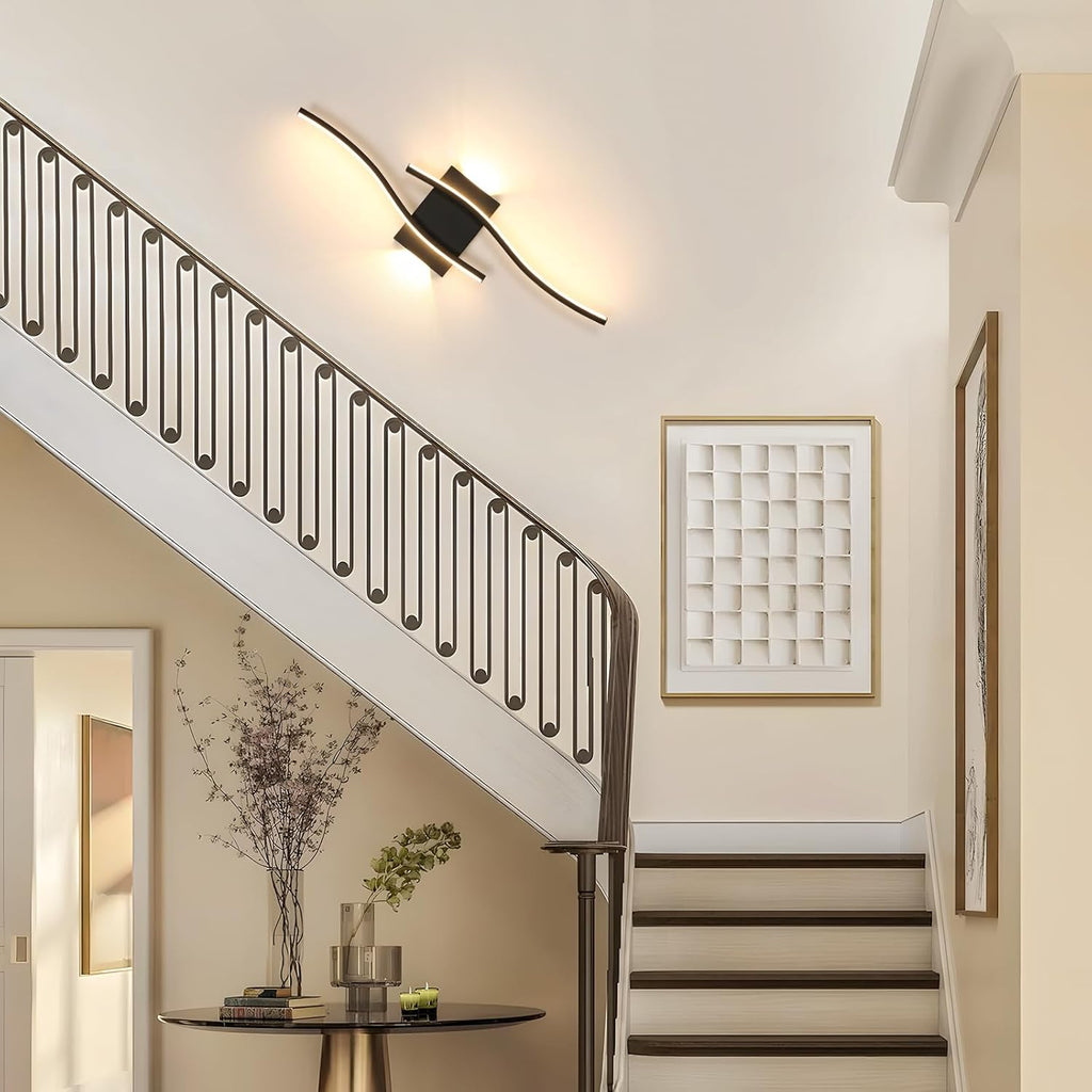 Wall Light - Black Aluminium Frame, Warm Light