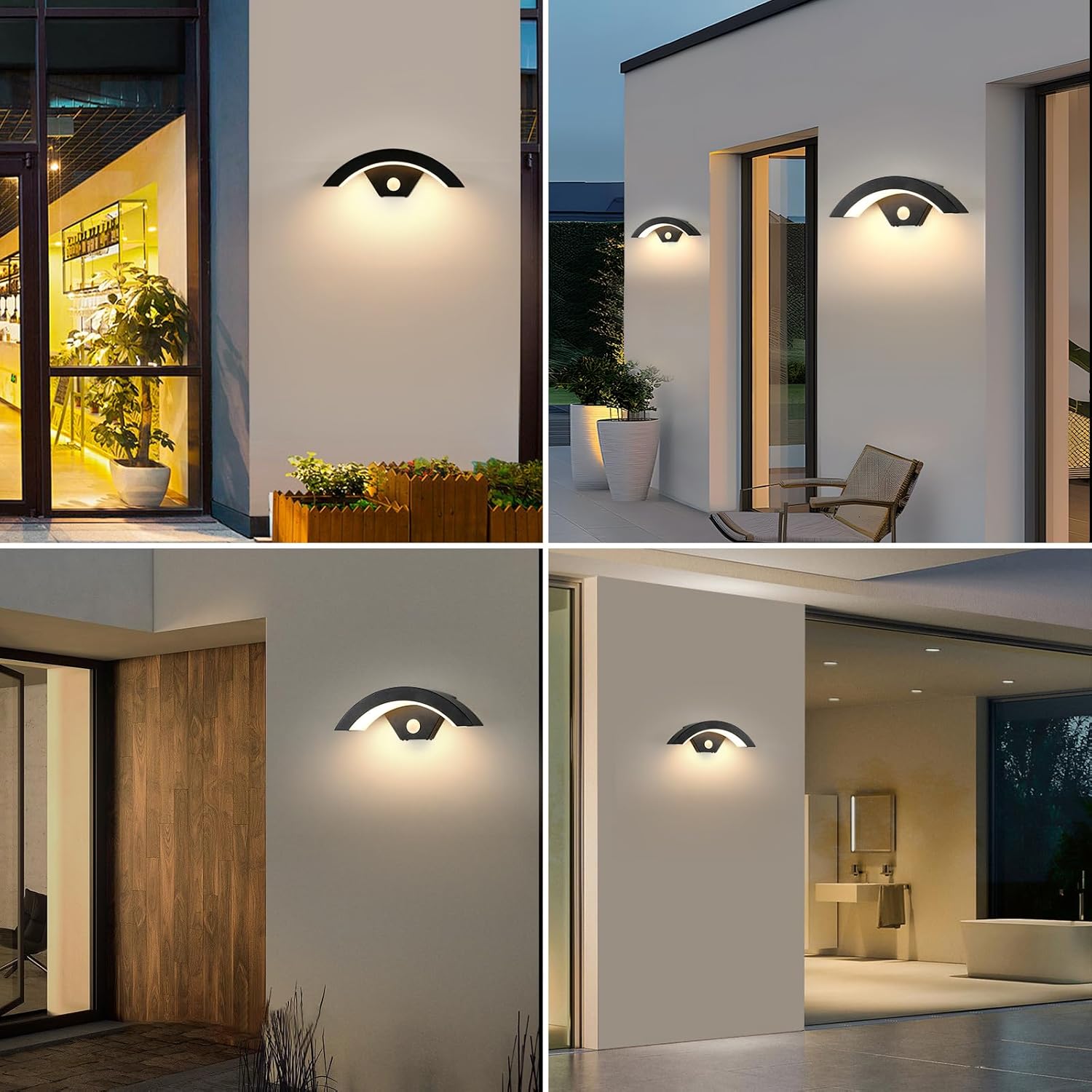 Wall Light - Black Metal Frame, Warm Light