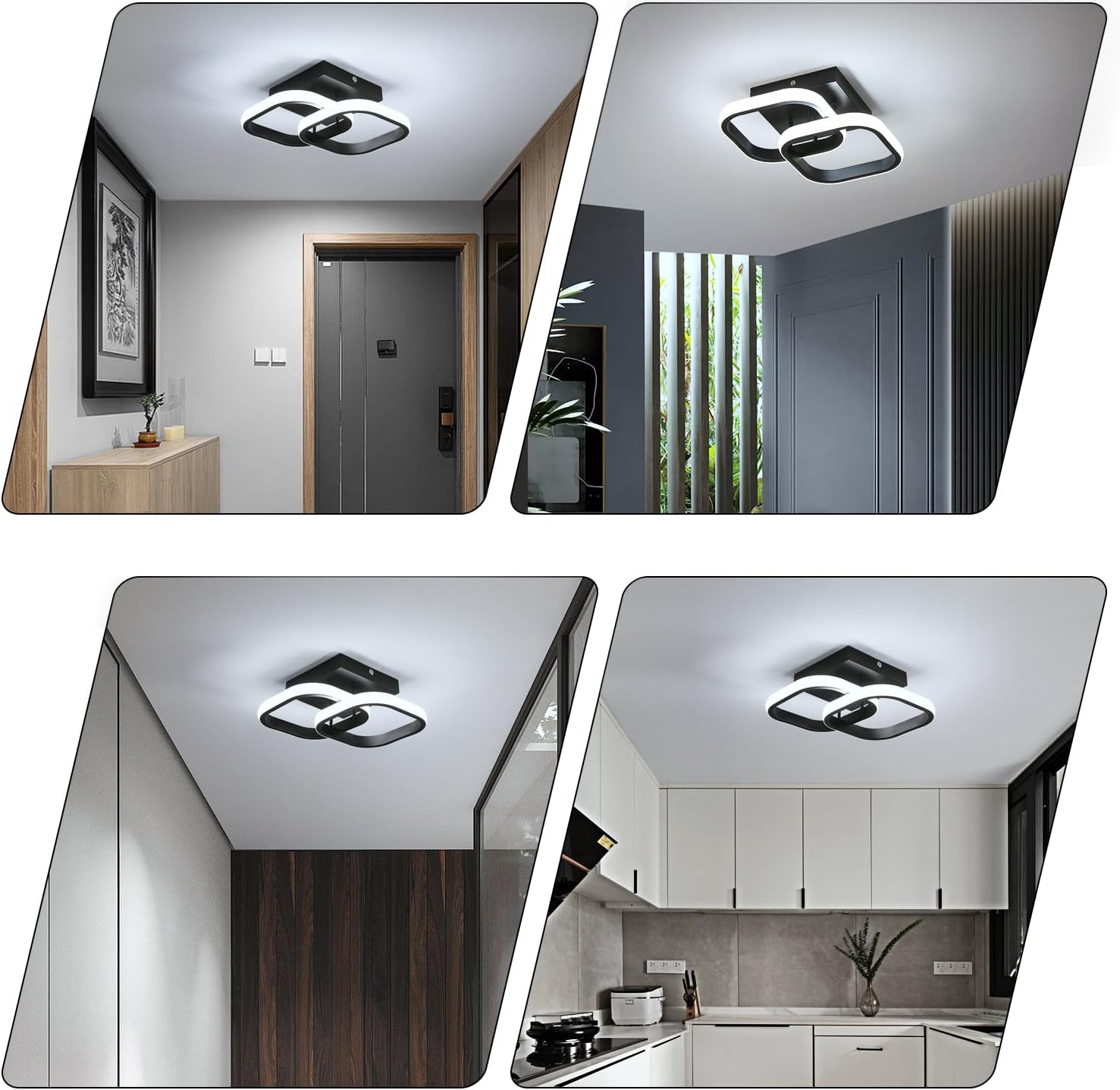 Ceiling Light - Gold Aluminium Frame, Warm Light