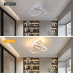 Ceiling Light - White Aluminium Frame, Warm Light