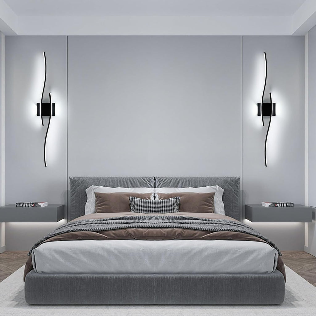 Wall Light - Black Aluminium Frame, White Light