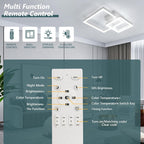 Ceiling Light - White Acrylic Frame, Tunable and Dimmable