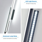 Wandleuchte - schwarzer Aluminiumrahmen, weißes Licht