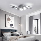 Ceiling Light - Silver Aluminium Frame, White Light