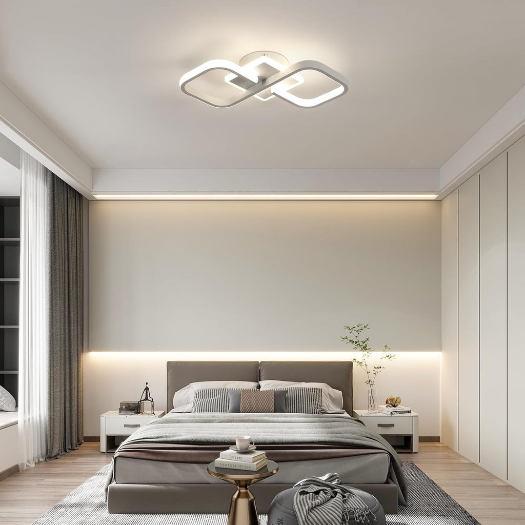 Ceiling Light - White Acrylic Frame, Natural Light