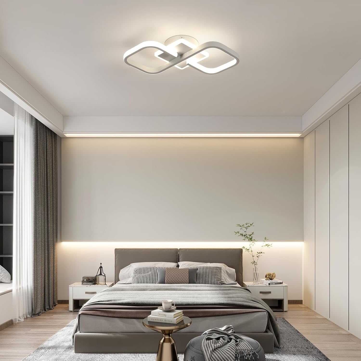 Ceiling Light - White Acrylic Frame, Natural Light