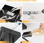 Ceiling Light - Black Metal Frame