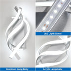 Wall Light - Silver Aluminium Frame, White Light