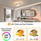 Ceiling Light - White Metal Frame, Tunable and Dimmable