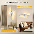 Wall Light - Chrome Aluminium Frame, Warm Light